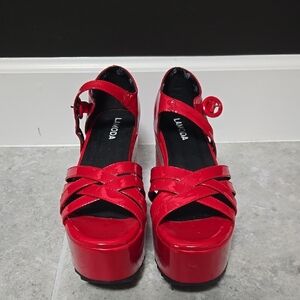 ICONIC Lamo Red Platform Women's Shoes